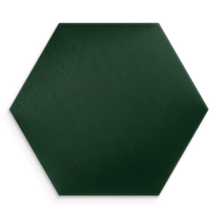 Gepolstertes Paneel Hexagon 40x35 cm Flasche grün stilvolle Wandpaneel Veloursstoff modische Dekoration jedes Interieur