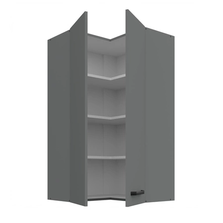 Eck-Küchenwandschrank Verdi 60x60 GN-108 2F feuchtigkeits- und beschädigung beständiger Schrank schwarze Metallgriffe