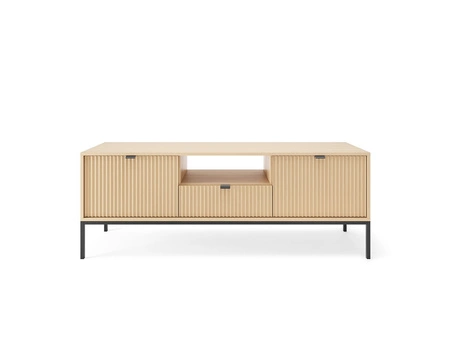 TV-Schrank Lovro 154 cm Eiche Vicenza modernes Schrank-Design wird Liebhaber von ausdrucksstarken Interieurs kontrastierenden Metall-Accessoires begeistern