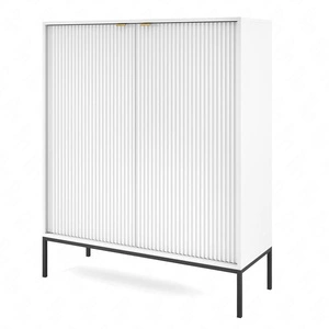 Kommode Lovro 104 cm weiß modernes Design wird die Liebhaber von markanten Interieurs begeistern