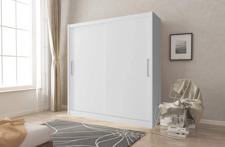 Goya 200 cm Schiebeschrank weiß moderne Garderobe ideal für ein Schlafzimmer Kleiderschrank oder Flur