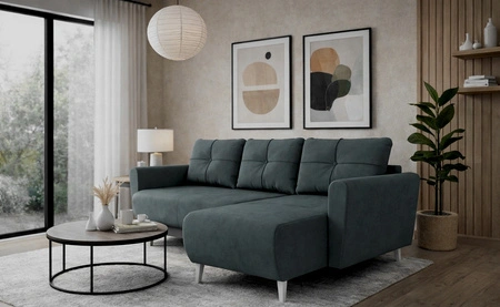 Ecksofa mit Schlaffunktion Felicie dunkelgrau Universal-Ecksofa stilvolles Design das sich in jede Einrichtung einfügt