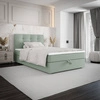 Boxspringbett Flint 120x200 mint im modernen skandinavischen Stil mit gepolstertem Kopfteil Bett mit Staukasten