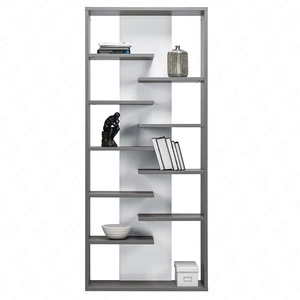 Bücherregal Yugo 90cm in Esche / weiß glänzend ein modernes und funktionelles Möbelstück für das Wohnzimmer, Jugendzimmer oder Büro