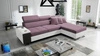 Ecksofa mit Schlaffunktion Dafni Flieder/Weiß rechtsseitig aus Samt bietet Komfort und Funktionalität während der täglichen Erholung
