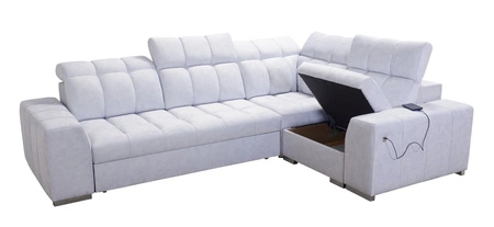 Ecksofa mit Schlaffunktion Luigi II marineblau rechtes Ecksofa mit Bettkasten für den alltäglichen Liegekomfort