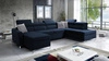 Ecksofa mit Schlaffunktion Rava VI navy blue links Praktisches und modernes Ecksofa mit Multifunktionslampe