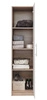 Kleiderschrank Caspe 50 cm Eiche artisan Schrank modernes Design ABS-Finish und schwarze Griffe