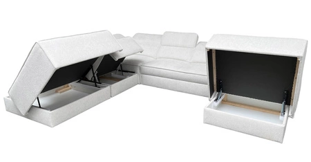 Ecksofa mit Schlaffunktion Viano X patina rechts Design Ecksofa für Wohnzimmer im modernen Stil verstellbare Kopfstützen