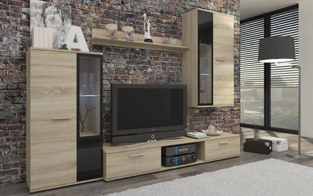 Senja Hängeschrank Eiche sonoma light modernes Design Steh- und Hängeregale aus Einscheiben-Sicherheitsglas