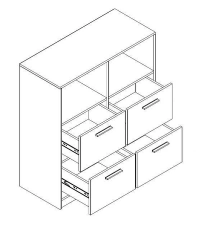 Rest Jugendmöbel Set in Eiche Handwerk weiß / Esche ideal für ein Jugendzimmer in einem trendigen und modernen Stil