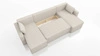 Ecksofa mit Schlaffunktion Rebenes U beige Universal-Ecksofa dreidimensionaler Stoff mit ausdrucksstarken Streifen Bettzeug-Container