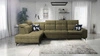 Ecksofa mit Schlaffunktion Buffalo XI olive links stilvolles Ecksofa mit drei Bettkästen Veloursstoff