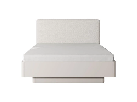 Lante Bett 160x200 cm mit Bettzeugablage beige ideales Bett für das Schlafzimmer hohes gepolstertes Kopfteil sorgt für Komfort