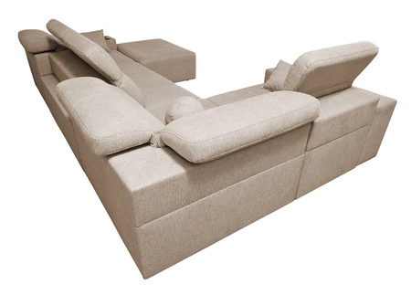 Ecksofa mit Schlaffunktion Tesalia IV beige rechtsseitiges Komfort-Ecksofa für den Wohnbereich mit innovativer Schiebefunktion der Rückenlehne