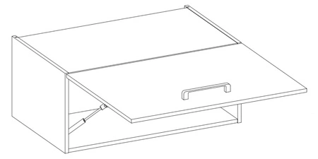 Valico 80 GU-36 1F Hängeschrank für die Küche, dampf-, hitze- und spritzwassergeschützt