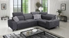 Ecksofa mit Schlaffunktion Kelly Sleek II graphit rechts elegantes Ecksofa für Wohnzimmer aus strapazierfähigem Webstoff