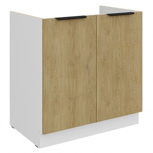 Küchen spülenschrank Cremona 80 ZL 2F BB feuchtigkeits- und beschädigungsbeständige Metallkantengriffe