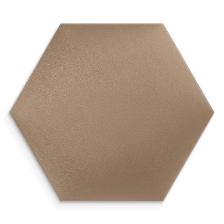 Gepolstertes Paneel Hexagon 40x35 cm beige stilvolles Wandpaneel Veloursstoff modische Dekoration jedes Interieurs