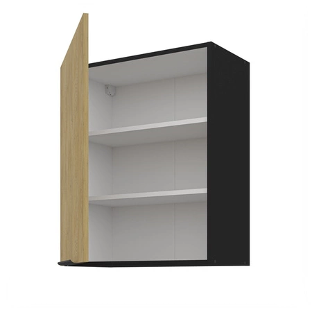 Küchenmöbel-Set Crotone 260 cm elegante Küchenschränke in dezenten und natürlichen Farben Griffe mit Metallkante