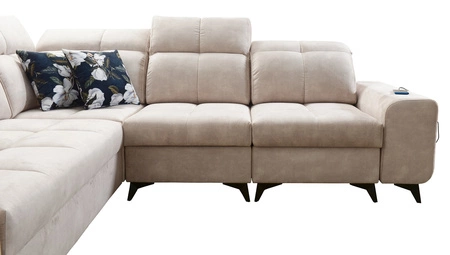 Ecksofa mit Schlaffunktion Buffalo III braun rechte Ecke bequem mit ästhetischer Ausführung mit Bettzeugcontainern