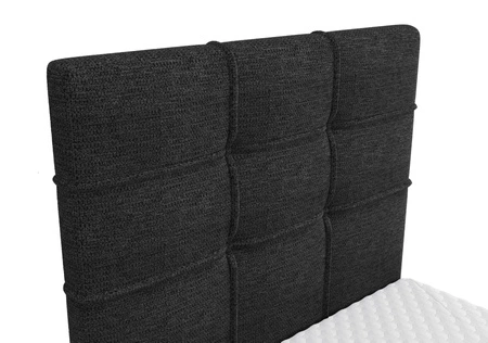 Boxspringbett Irvine 80x200 schwarz Stilvolles Bett mit Bettzeugablage und hohem Kopfteil besticht durch sein elegantes Design