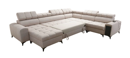 Ecksofa mit Schlaffunktion Bolmso VIII lila links elegantes und bequemes Ecksofa mit Schublade ideal für geräumige Innenräume