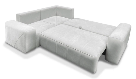 Ecksofa mit Schlaffunktion Bovec II ecru links komfortables Ecksofa mit stilvollem Charakter Bettzeugcontainer