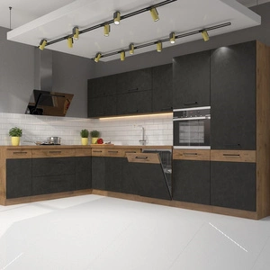 Eck-Küchenmöbel-Set Valico 210x350 cm ideal für klassische und moderne Innenräume