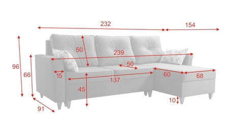 Ecksofa mit Schlaffunktion Topeka grün oliv rechtshändig stilvolles und modernes Design, das sich in jede Einrichtung einfügt