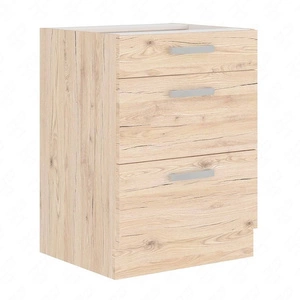 Borno 60 D 3S BB Stehküchenschrank mit Schubladen Dampf-, hitze- und auslaufsicherer Schrank