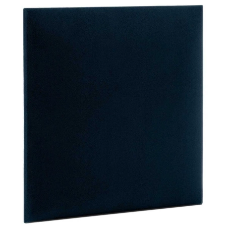 Polsterpaneel Quadra 40x40 cm marineblau stilvolles Wandpaneel quadratischer Veloursstoff modisches Finish für jede Einrichtung