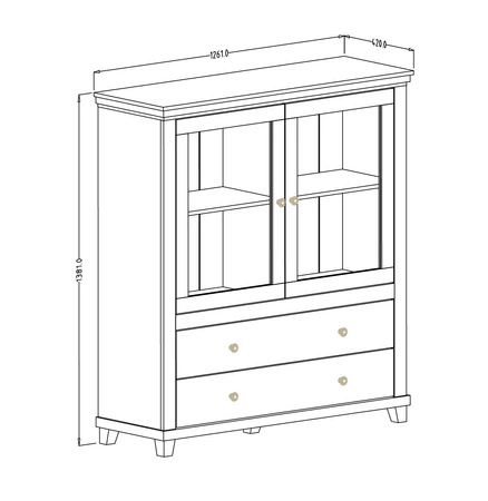 Kommode Evora 126 cm beige / Eiche dunin wird die Liebhaber von ausdrucksstarken Interieurs begeistern, ideal für das Wohn- oder Esszimmer