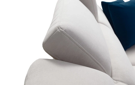 Ecksofa mit Schlaffunktion Kelly Sleek IX Esche grau rechts bequemen Armlehnen und verstellbaren Kopfstützen