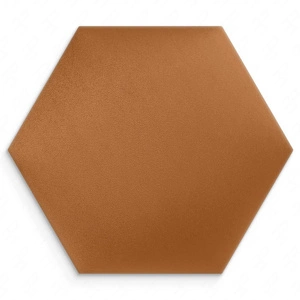 Gepolstertes Paneel Hexagon 40x35 cm Honig stilvolle Wand Panel Velours Stoff modische Dekoration jedes Interieur