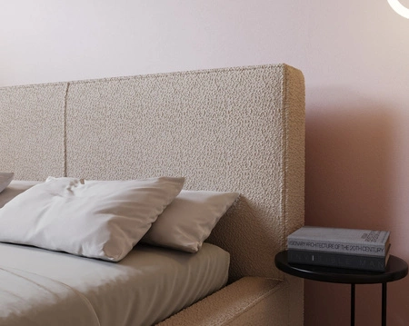 Polsterbett Belli 180x200 dunkelbeige stilvolles Bett mit Bettzeugablage bequemes Kopfteil besticht durch sein elegantes Design