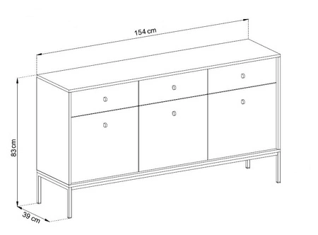 Möbelset Mono Dunkelblau Minimalistisches Design Wohnzimmermöbelset oder für das Wohnzimmer goldene metallische Elemente