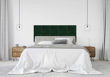 Gepolstertes Paneel Quadra 30x30 cm Flasche grün stilvolles Wandpaneel quadratischer Veloursstoff modisches Finish für jede Einrichtung