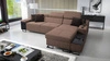 Ecksofa mit Schlaffunktion Alcamo hellbraun rechts Ecksofa elegant und stilvoll mit einer praktischen Schublade in der Seite des Möbels