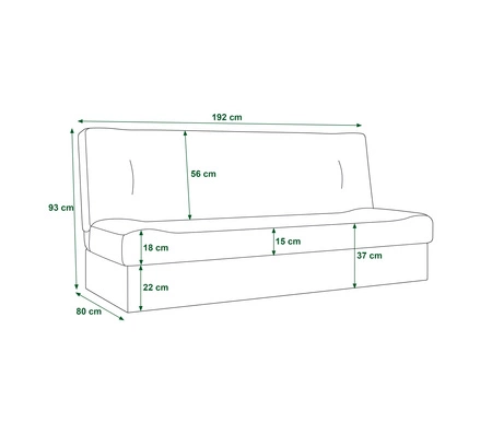 Segni Schlafsofa dunkelbeige sehr bequemes Schlafsofa perfekt für jeden Einrichtungsstil