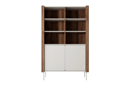 Tantuni Nussbaum / Beige Stilvolle Wohnwand mit abgerundeten Vorderkanten Trendfarben