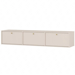 Kioto IV RTV-Wandschrank 180 cm beige stilvolles Design mit dezenten Farben Schrank mit nach unten öffnenden Türen
