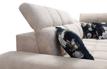 Ecksofa mit Schlaffunktion Buffalo II blau rechts funktionelles und stilvolles Ecksofa mit verstellbaren Kopfstützen