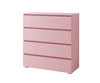 Kommode Simple 92 cm puderrosa Funktionsmöbel für Mädchenzimmer einfaches Design