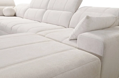 Ecksofa mit Schlaffunktion Penejos VIII blau rechtsseitig stilvolles Ecksofa aus strapazierfähigem Stoff