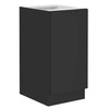 Stehender Küchenschrank mit Regal Schwarz 40 D 1F BB Metallkantengriff feuchtigkeits- und beschädigungsbeständiger Schrank