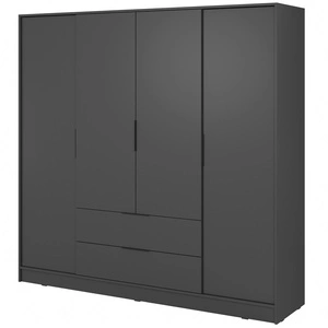 Kleiderschrank Corse 206 cm graphit modernes Design idealer Kleiderschrank für Schlafzimmer oder Ankleidezimmer geräumige Schubladen