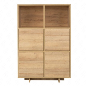 Hochkommode Noma 102 cm Eiche Riviera elegantes Design einfache Form von Möbeln, die in jedes Interieur passen Fronten von Kommoden mit Push-to-Open-System