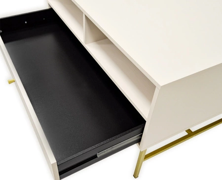 Kioto II Wohnzimmer Möbel Set beige stilvolles Design elegante Möbel von Metall goldenen Beinen subtilen Griffen unterstützt