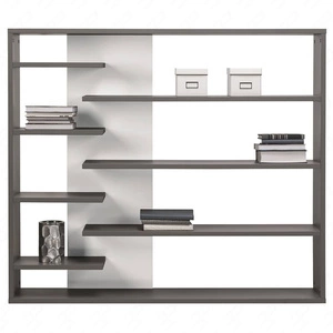 Yugo Bücherregal in Esche/Weiß glänzend modernes und funktionelles Möbel für das Wohnzimmer, Jugendzimmer oder Büro